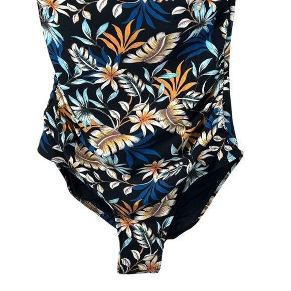 Nip Tuck Rhonda One-Shoulder Tropical Leaf Swimsuit NWT Size 4 - Picture 4 of 13